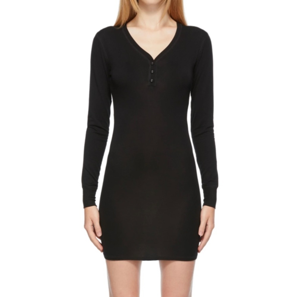 Skims Henley sleep dress onyx